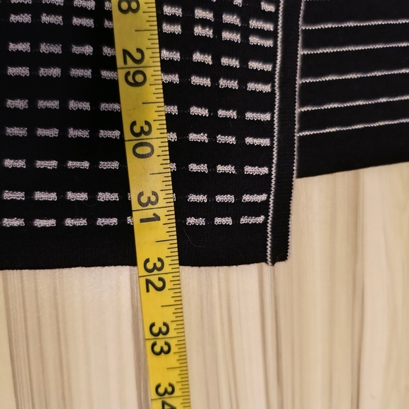 Nic + Zoe Black & White Tunic Houndstooth Blazer Small Stretch 3/4sleeve - Picture 9 of 10